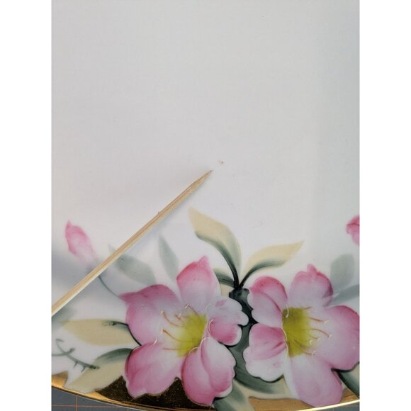 Noritake China Azalea 13 3/4" Hand-Painted Oval Tray platter green M wreath mark - Picture 7 of 13